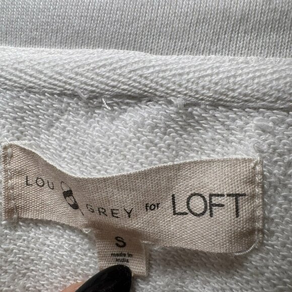 Lou and Gray by Loft White Sweater with Star Detailing Size Small - Picture 4 of 6